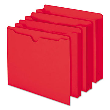 Smead® Colored File Jackets With Reinforced Double-ply Tab, Straight Tab, Letter Size, Red, 100-box freeshipping - TVN Wholesale